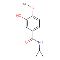 Chemical structure of N-cyclopropyl-3-hydroxy-4-methoxybenzamide - CSSB00012605945