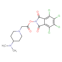 Chemical structure of 4,5,6,7-tetrachloro-1,3-dioxo-2,3-dihydro-1H-isoindol-2-yl 2-[4-(dimethylamino)piperidin-1-yl]acetate - CSSB20271180195
