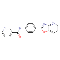 Chemical structure of N-(4-{[1,3]oxazolo[4,5-b]pyridin-2-yl}phenyl)pyridine-3-carboxamide - CSSB00121621545