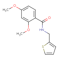 Chemical structure of 2,4-dimethoxy-N-[(thiophen-2-yl)methyl]benzamide - CSSB00025891767