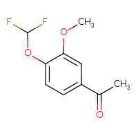 Chemical structure of 1-[4-(difluoromethoxy)-3-methoxyphenyl]ethan-1-one - CSSB00000179095