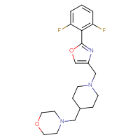 Chemical structure of 4-[(1-{[2-(2,6-difluorophenyl)-1,3-oxazol-4-yl]methyl}piperidin-4-yl)methyl]morpholine - CSSS00027665308