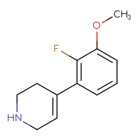 Chemical structure of 4-(2-fluoro-3-methoxyphenyl)-1,2,3,6-tetrahydropyridine - CSSB00013110493