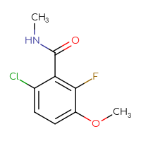 Chemical structure of 6-chloro-2-fluoro-3-methoxy-N-methylbenzamide - CSSB03552508104