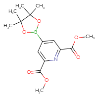 Chemical structure of 2,6-dimethyl 4-(4,4,5,5-tetramethyl-1,3,2-dioxaborolan-2-yl)pyridine-2,6-dicarboxylate - CSSB00020624934