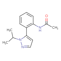 Chemical structure of N-{2-[1-(propan-2-yl)-1H-pyrazol-5-yl]phenyl}acetamide - CSSB06584706320