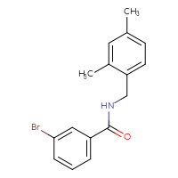 Chemical structure of 3-bromo-N-[(2,4-dimethylphenyl)methyl]benzamide - CSSB00104819111