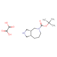 Chemical structure of oxalic acid; tert-butyl (3aR,8aS)-decahydropyrrolo[3,4-c]azepine-5-carboxylate - CSSB00132311410