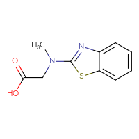 Chemical structure of 2-[(1,3-benzothiazol-2-yl)(methyl)amino]acetic acid - CSSB00000741624