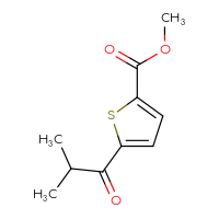 Chemical structure of methyl 5-(2-methylpropanoyl)thiophene-2-carboxylate - CSSB00134602609