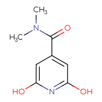 Chemical structure of 2,6-dihydroxy-N,N-dimethylpyridine-4-carboxamide - CSSB00010295965