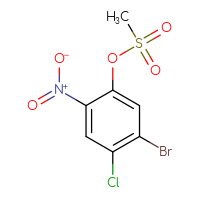 Chemical structure of 5-bromo-4-chloro-2-nitrophenyl methanesulfonate - CSSB20517111271