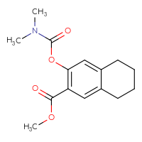 Chemical structure of methyl 3-[(dimethylcarbamoyl)oxy]-5,6,7,8-tetrahydronaphthalene-2-carboxylate - CSSB21432463983