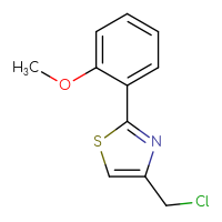 Chemical structure of 4-(chloromethyl)-2-(2-methoxyphenyl)-1,3-thiazole - CSSB00000189691