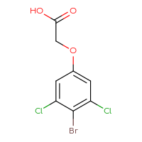 Chemical structure of 2-(4-bromo-3,5-dichlorophenoxy)acetic acid - CSSB14980776701