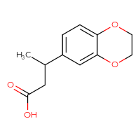 Chemical structure of 3-(2,3-dihydro-1,4-benzodioxin-6-yl)butanoic acid - CSSB00011240739