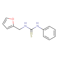 Chemical structure of 3-[(furan-2-yl)methyl]-1-phenylthiourea - CSSB00000255365
