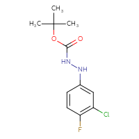 Chemical structure of N'-(3-chloro-4-fluorophenyl)(tert-butoxy)carbohydrazide - CSSB14948316085