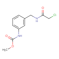Chemical structure of methyl N-{3-[(2-chloroacetamido)methyl]phenyl}carbamate - CSSB01785755843