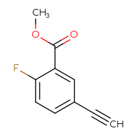 Chemical structure of methyl 5-ethynyl-2-fluorobenzoate - CSSB06447729153