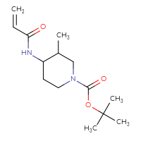 Chemical structure of tert-butyl 3-methyl-4-(prop-2-enamido)piperidine-1-carboxylate - CSSB00113949634