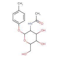 Chemical structure of N-[4,5-dihydroxy-6-(hydroxymethyl)-2-(4-methylphenoxy)oxan-3-yl]acetamide - CSSS00028077494