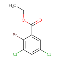 Chemical structure of ethyl 2-bromo-3,5-dichlorobenzoate - CSSB00051355841