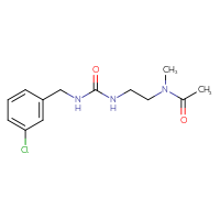Chemical structure of N-[2-({[(3-chlorophenyl)methyl]carbamoyl}amino)ethyl]-N-methylacetamide - CSSB21432522717