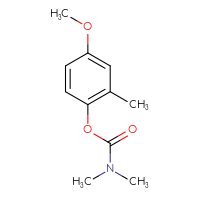 Chemical structure of 4-methoxy-2-methylphenyl N,N-dimethylcarbamate - CSSB21432542562