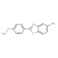 Chemical structure of 2-(4-methoxyphenyl)-1,3-benzothiazol-5-amine - CSSB00160504148