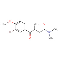 Chemical structure of 4-(3-bromo-4-methoxyphenyl)-N,N,3-trimethyl-4-oxobutanamide - CSSB02268875294