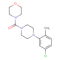 Chemical structure of 4-[4-(5-chloro-2-methylphenyl)piperazine-1-carbonyl]morpholine - CSSB00025738522