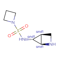 Chemical structure of rac-N-[(1R,4S,5R)-2-azabicyclo[2.1.0]pentan-5-yl]azetidine-1-sulfonamide - CSMB14826706660