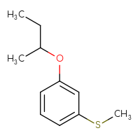 Chemical structure of 1-(butan-2-yloxy)-3-(methylsulfanyl)benzene - CSSB15024186948