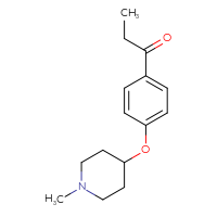 Chemical structure of 1-{4-[(1-methylpiperidin-4-yl)oxy]phenyl}propan-1-one - CSSB00002657500