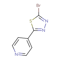 Chemical structure of 4-(5-bromo-1,3,4-thiadiazol-2-yl)pyridine - CSSB00011858724