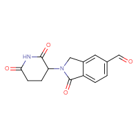 Chemical structure of 2-(2,6-dioxopiperidin-3-yl)-1-oxo-2,3-dihydro-1H-isoindole-5-carbaldehyde - CSSB06379054574