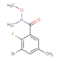 Chemical structure of 3-bromo-2-fluoro-N-methoxy-N,5-dimethylbenzamide - CSSB00117375903