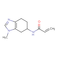 Chemical structure of N-(1-methyl-4,5,6,7-tetrahydro-1H-1,3-benzodiazol-6-yl)prop-2-enamide - CSSB03554656854