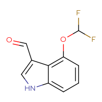 Chemical structure of 4-(difluoromethoxy)-1H-indole-3-carbaldehyde - CSSB06744502390