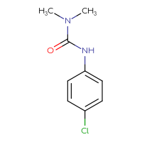 Chemical structure of 1-(4-chlorophenyl)-3,3-dimethylurea - CSSB00000178544