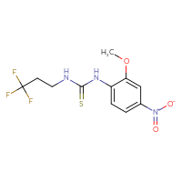 Chemical structure of 1-(2-methoxy-4-nitrophenyl)-3-(3,3,3-trifluoropropyl)thiourea - CSSB06985975899