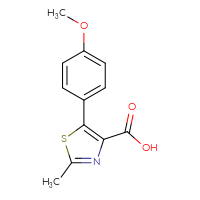 Chemical structure of 5-(4-methoxyphenyl)-2-methyl-1,3-thiazole-4-carboxylic acid - CSSB00006010379