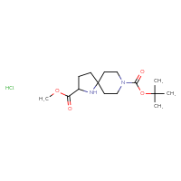 Chemical structure of 8-tert-butyl 2-methyl 1,8-diazaspiro[4.5]decane-2,8-dicarboxylate hydrochloride - CSSB20621657128