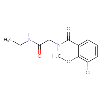 Chemical structure of 2-[(3-chloro-2-methoxyphenyl)formamido]-N-ethylacetamide - CSSB00903064447