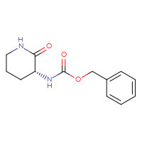 Chemical structure of benzyl N-[(3R)-2-oxopiperidin-3-yl]carbamate - CSSB00015442651
