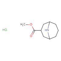 Chemical structure of methyl 9-azabicyclo[3.3.1]nonane-3-carboxylate hydrochloride - CSSB00016994189