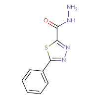 Chemical structure of 5-phenyl-1,3,4-thiadiazole-2-carbohydrazide - CSSB15025081251