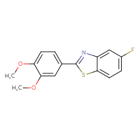 Chemical structure of 2-(3,4-dimethoxyphenyl)-5-fluoro-1,3-benzothiazole - CSSB00102519427