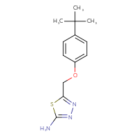 Chemical structure of 5-[(4-tert-butylphenoxy)methyl]-1,3,4-thiadiazol-2-amine - CSSB00003674015
